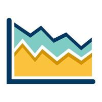 Illustration Vector Graphic of Area chart, graphics, statistics Icon