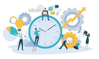 Vector illustration concept of time management.