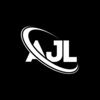 logotipo de ajl. letra ajl. diseño del logotipo de la letra ajl. logotipo de las iniciales ajl vinculado con un círculo y un logotipo de monograma en mayúsculas. tipografía ajl para tecnología, negocios y marca inmobiliaria. vector