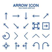 blue classic solid arrow icon,vector illustration vector