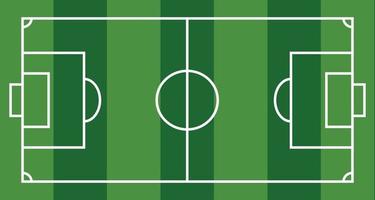 Soccer field vector with white field lines, aerial view, football sport background and green grass top view.