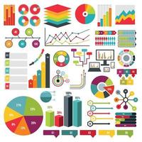 conjunto de elementos infográficos, plano vector