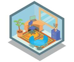 Agency concept banner, isometric style vector