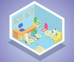 Toilet concept banner, isometric style vector