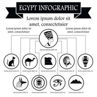 Egypt infographic elements, simple style vector