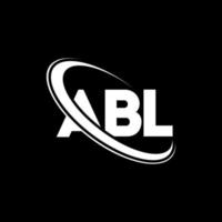 logotipo de abl. letra capaz. diseño de logotipo de letra abl. logotipo inicial abl vinculado con círculo y logotipo de monograma en mayúsculas. tipografía abl para tecnología, negocios y marca inmobiliaria. vector