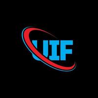 logotipo de la UIF. letra uf. diseño del logotipo de la letra uif. logotipo de las iniciales uif vinculado con un círculo y un logotipo de monograma en mayúsculas. tipografía uif para tecnología, negocios y marca inmobiliaria. vector