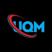 logotipo de la uqm. letra uqm. diseño del logotipo de la letra uqm. logotipo de las iniciales uqm vinculado con un círculo y un logotipo del monograma en mayúsculas. tipografía uqm para tecnología, negocios y marca inmobiliaria. vector