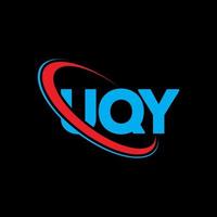 logotipo de uqy. carta uqy. diseño del logotipo de la letra uqy. logotipo de las iniciales uqy vinculado con el círculo y el logotipo del monograma en mayúsculas. tipografía uqy para tecnología, negocios y marca inmobiliaria. vector