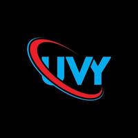 logotipo de uvy. carta uvy. diseño del logotipo de la letra uvy. logotipo de iniciales uvy vinculado con círculo y logotipo de monograma en mayúsculas. tipografía uvy para tecnología, negocios y marca inmobiliaria. vector