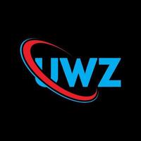 logotipo de uwz. letra uzz. diseño del logotipo de la letra uwz. logotipo de las iniciales uwz vinculado con un círculo y un logotipo de monograma en mayúsculas. tipografía uwz para tecnología, negocios y marca inmobiliaria. vector