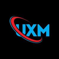 logotipo de la uxm. carta uxm. diseño del logotipo de la letra uxm. Logotipo de iniciales uxm vinculado con círculo y logotipo de monograma en mayúsculas. tipografía uxm para tecnología, negocios y marca inmobiliaria. vector