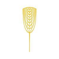 Image of wheat spikelets. Vector illustration for the design of bakery packaging, for the production of rye bread flour