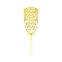 Image of wheat spikelets. Vector illustration for the design of bakery packaging, for the production of rye bread flour