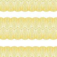 Seamless pattern with the image of wheat spikelets. Vector illustration for the design of bakery packaging, for the production of rye bread flour