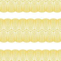 Seamless pattern with the image of wheat spikelets. Vector illustration for the design of bakery packaging, for the production of rye bread flour