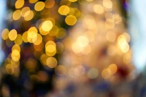 Colourful Beautiful Blurry circle bokeh, out of focus background in the Christmas concept and theme. photo