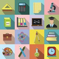 Education flat icons vector