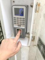 finger scan to indentify person. photo