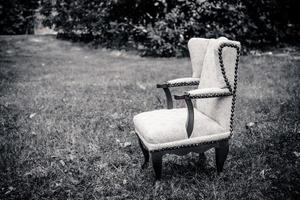 A little chair in the meadow photo
