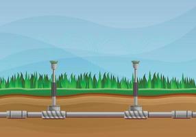 Irrigation system concept banner, cartoon style vector