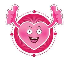 Cartoon Smiling heart icon vector