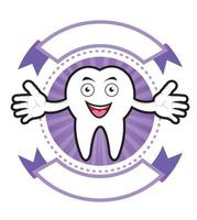 Illustration of Cartoon Smiling tooth banner vector