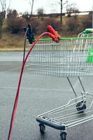 Shopping cart with power cable photo