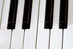 piano keys in close up photo