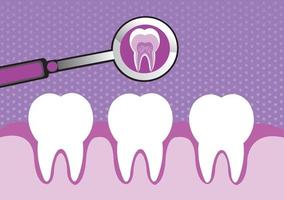 Illustration of Modern color tooth.It's dental care concept vector