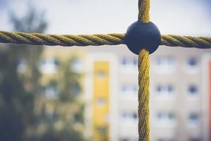 climbing net on the playground photo