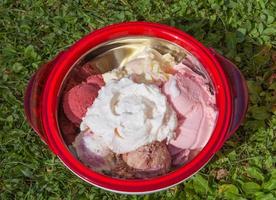 bowl full of ice cream photo