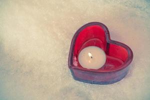 candelita con corazón foto