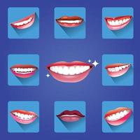 Set of smiles vector