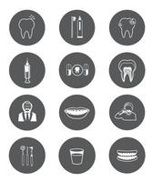 Dental icons collection vector