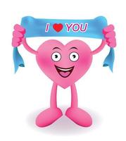 Cartoon Smiling heart vector