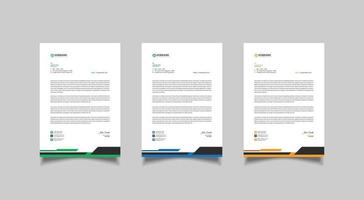 Corporate modern letterhead design template vector