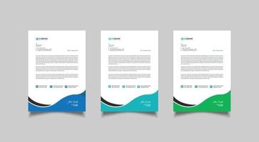 Modern Professional Letterhead Template vector