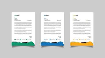 Minimal letterhead template design vector