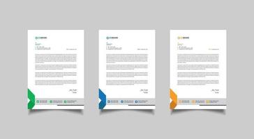 Minimal letterhead template design vector