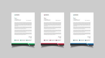 Minimal letterhead template design vector