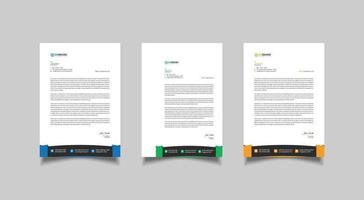 Corporate letterhead template design vector