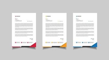 Modern corporate letterhead template design vector