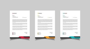 Modern corporate letterhead template design vector