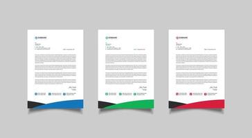 Letterhead Corporate Modern Business Letterhead template design vector