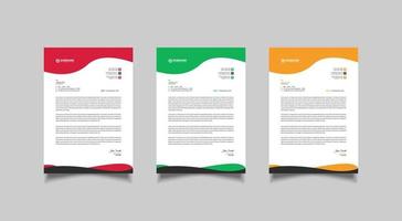 Minimal letterhead template design vector