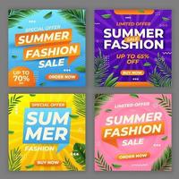 Summer Fashion Social Media Post vector