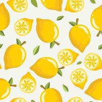 seamless pattern with cute citrus background vector