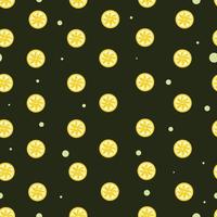 seamless pattern with cute citrus background vector