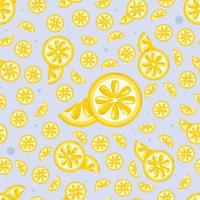 seamless pattern with cute citrus background vector